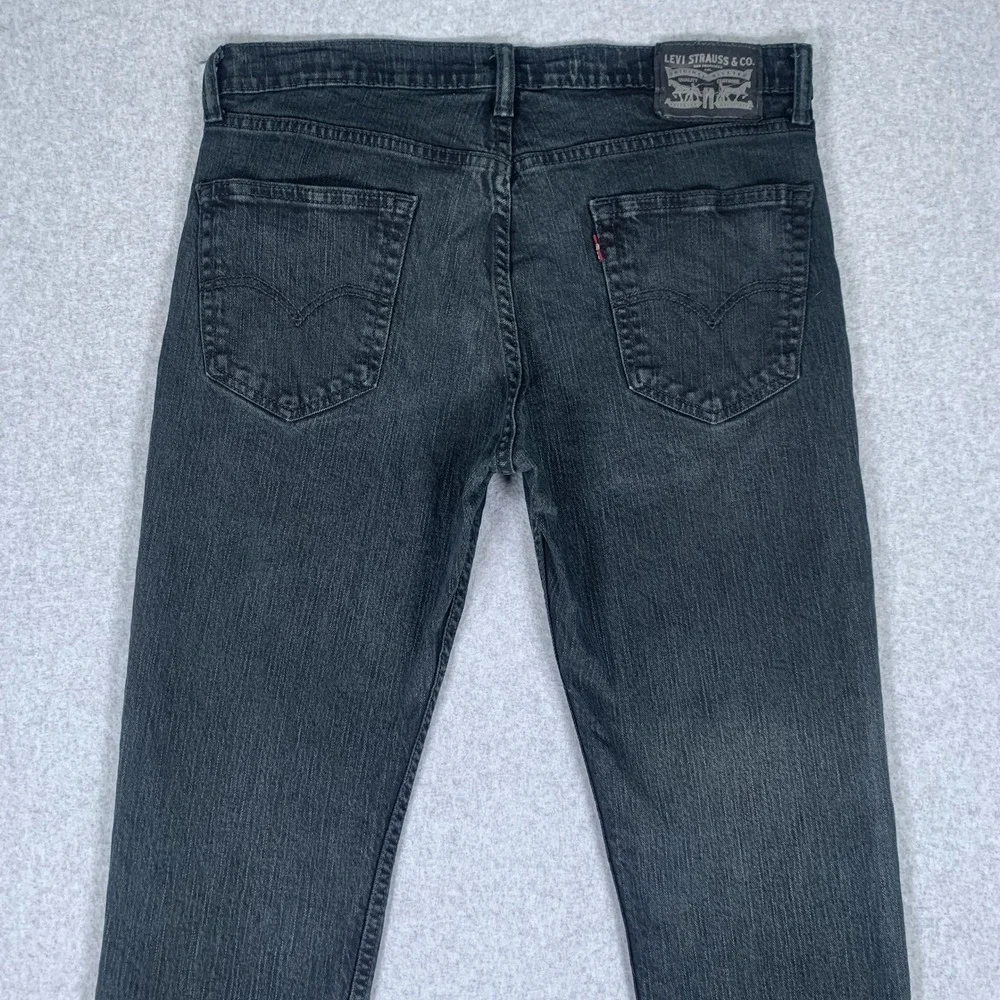 Levi's 511 Slim Fit Jeans Mens 34x30 Black Stretch Denim